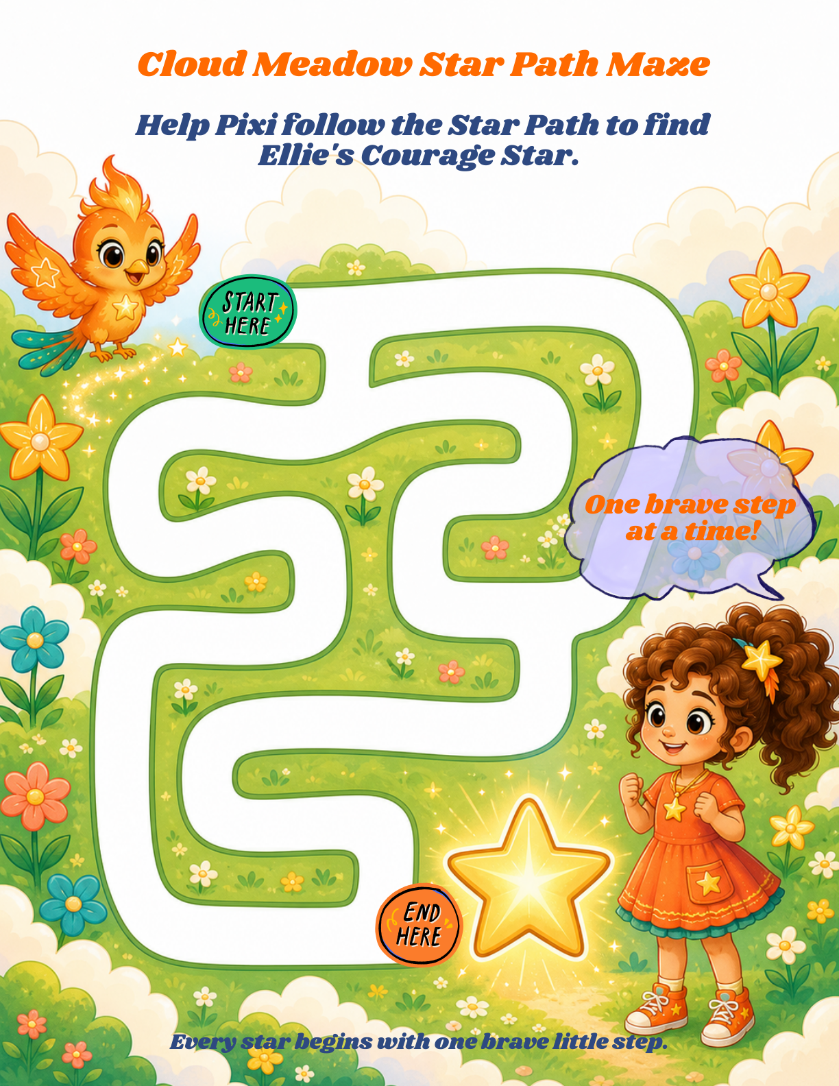 Ellie and Pixi activity book sample maze page