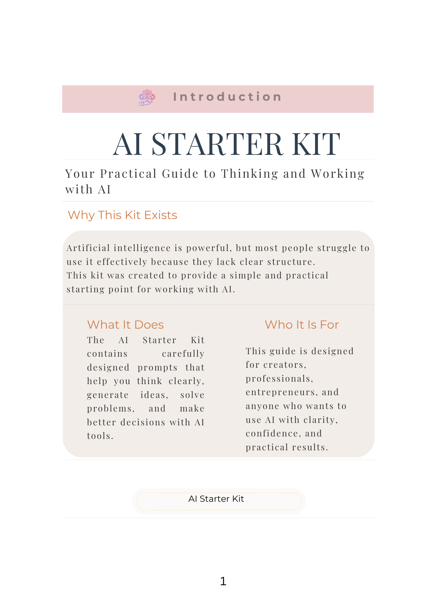 AI Starter Kit – 60 Prompt Frameworks